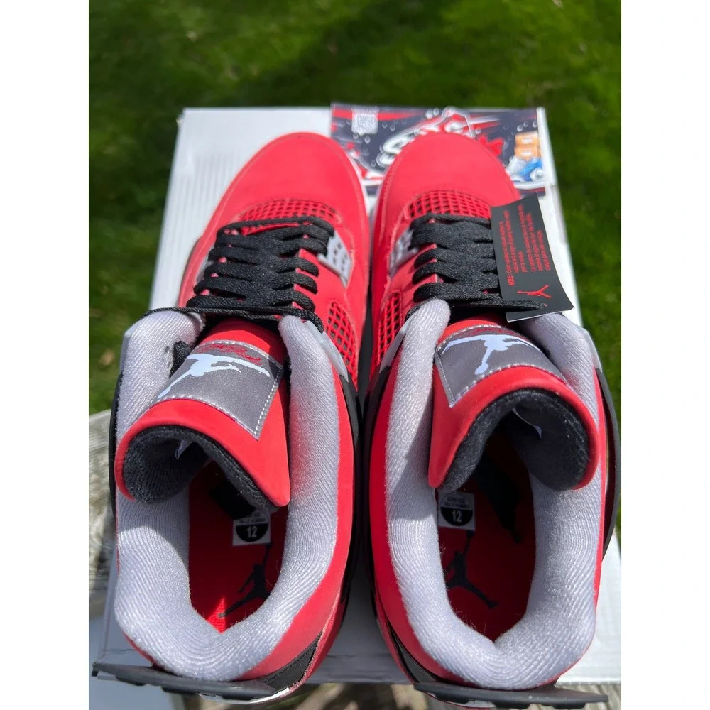 Jordan 4 Retro Toro Bravo Fire Red Black Cement Grey FQ8138-600 Size‎ 8-12